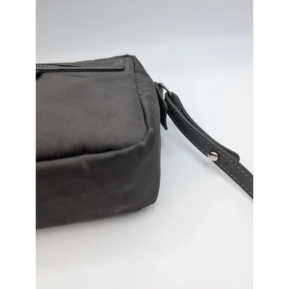Longchamp Le Pliage Neo Camera Crossbody Bag Grey Nylon Leather French-Made